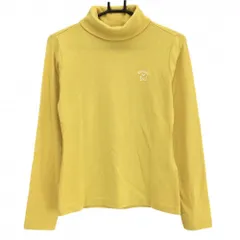 【超美品】キャロウェイ 長袖ハイネックシャツ イエロー 表微起毛 アクリル混 レディース M ゴルフウェア Callaway