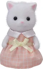 【新品】 エポック社 ペルシャネコの女の子 シルバニアファミリー Sylvanian Families STマーク認証 ドールハウス ニ-105 ﾆ-105 ホワイト おもちゃ 人形