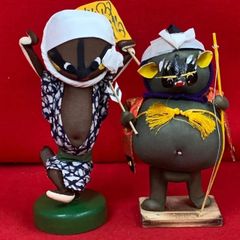 万博EXPO2025 大屋根リング ミャクミャク アフリカ 木製彫刻 戦士像
