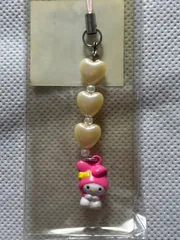 My  Melod     ネツケ　ストラップ　　鈴マスコット