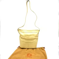 美品 LOEWE ロエベ　ハンドバッグ　トートバッグ　ワンショルダーバッグ　レザー　革　ベージュ　イエロー　系　保存袋