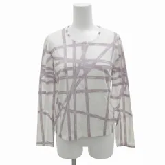エルメス HERMES マルジェラ期 カットソー Tシャツ ボルデュック 長袖 白 ホワイト 紫 パープル /HD 0726 ■GY31 ☆AA★のサムネイル