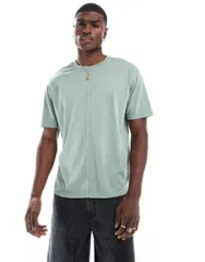 【送料無料】 アナザーインフルエンス メンズ Tシャツ トップス Another Influence acid wash seam detail t-shirt in green HEAVY ACID GREEN