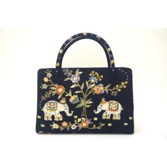 未使用級✨京都オカジマ 和装バッグ ゾウ刺繍 ハンドバッグ フォーマル 未使用級✨京都オカジマ 和装バッグ ゾウ刺繍 ハンドバッグ