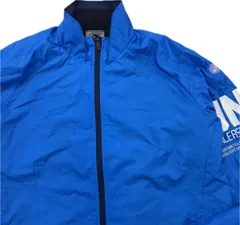 asics ☆ ナイロンジャケット ウィンドブレーカー ブルー 青 M スポーツ トレーニング ランニング 散歩 定番 運動 アシックス■AL247