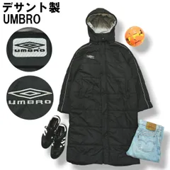 【極暖】 デサント製 アンブロ UMBRO ベンチコート ウィンドブレーカー キルティング ジャンパー 中綿 M ブラック スポーツ ウェア メンズ