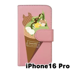 【新品未使用】 iPhone16 Pro アイフォン16プロ スマホケース 手帳型 (色：ピンク×柄：柴犬アイス) moimoikka モイモイッカ 犬 動物 アニマル flip2-ip16pro-pk-20116のサムネイル