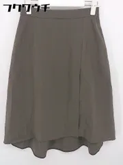 ◇ NOLLEY'S ノーリーズ 巻きスカート風 サイドジップ 膝丈 スカート サイズ38 ブラウン レディース 【中古】 【1103040004775】