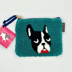 フラットポーチ　ポケットティッシュケース　フレンチブルドッグ　ブルトン　【 新品・未使用 】　【 プレゼント用のラッピング 無料 】　ポーチ　小物入れ　プレゼント　ギフト