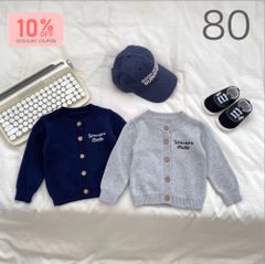春素材 20%割引対象  韓国子供服 韓国こども服 ロゴ ジャケット カーディガン キッズ ベビー 80cm  リトルブルーム韓国子供服