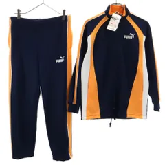 プーマ 90s 未使用 日本製 オールド ヒットユニオン製 デッドストック トラックジャケット 上下 セットアップ 140 ネイビー PUMA ジャージ キッズ