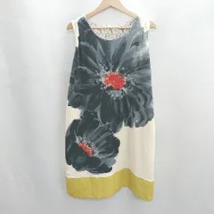 ◇ ⊂ Bou Jeloud 2way　リバーシブル ロング ワンピース サイズFREE ホワイト イエロー グレー レディース E  【1412090002786】