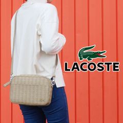 ラコステ バッグ レディース デイリーライフスタイルシーズナル モノグラムジップショルダーバッグ 斜め掛け 肩掛け 大人 スクエア型 コンパクト ポシェット ベージュ ロゴ 総柄 カジュアル おしゃれ NF3961 送料無料