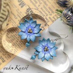 ピアス(イヤリング)   ブルーフラワー