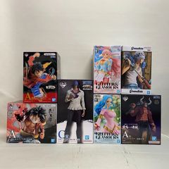 [하마 칸 43-675] ONE PIECE 원피스 이치 반 쿠지 프라이즈 피규어 정리 7 개 세트 루피 카이드 쿠잔 시라 호시 비비로 [미개봉]