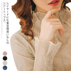 【送料無料】シアートップス ハイネック ボートネック シースルー レディース 長袖 メロウ インナー 透け感 光沢感 レイヤード コーデ 重ね着 薄手 きれいめ おしゃれ セクシー 韓国 春夏秋冬 ベ#erika712