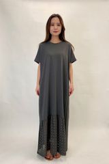 カット レース ワンピース フリーサイズ ガノッシュ 257-81269 SS 30代 40代 50代  レディース カジュアル 春 夏 1点物 新品 ganosch lady ブラック