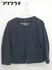 ◇ COMME CA ISM コムサイズム 長袖 ノーカラー ジャケット サイズM ネイビー レディース  【中古】 【1110150007206】