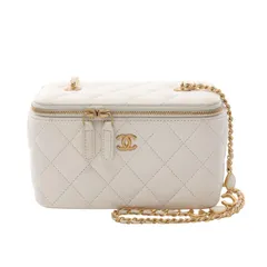 シャネル CHANEL ショルダーバッグ マトラッセ バニティ ホワイト ラムスキン（羊革） マトラッセ バニティ チェーンショルダー レディース Used Aのサムネイル