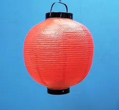ビニール・尺四丸提灯　赤　45×40㎝　JOA-158