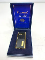 当時物　ライター　FLAMEX　ブラック　ゴールド　昭和レトロ　アンティーク　ヴィンテージ A6100A00