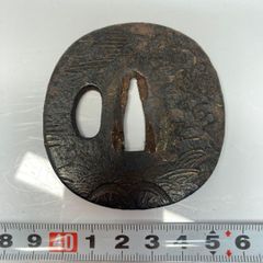 お値下げ 骨董# 刀の鍔 銘有り 石黒政明 - メルカリ