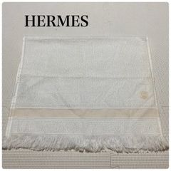 HERMES バスタオル ピンク/ホワイト - メルカリ