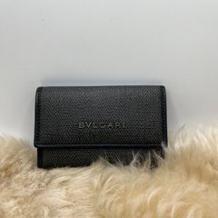 BVLGARI ブルガリ ウィークエンド 6連 キーケース PVC レザー ブラック