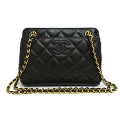     中古 シャネル チェーンショルダー マトラッセ ココマーク ミニバッグ トート ABランク ラムレザー ブラック 4番台 CHANEL 【送料無料】【西神店】