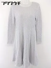 ◇ YLANG YLANG イラン イラン 長袖 膝丈 ニット ワンピース サイズM グレー レディース  【中古】 【1108020002956】のサムネイル