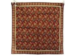 ■新品同様■ ChristianDior クリスチャンディオール コットン100％ ハンカチーフ ポケットチーフ スカーフ ボルドー系 DI9846