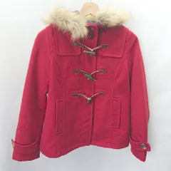 ■ earth music&ecology 長袖 ダッフルコート サイズS レッド レディース E  【1406050054700】