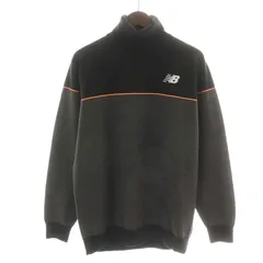 ニューバランス NEW BALANCE golf 22AW ゴルフウェア ニット セーター 長袖 タートルネック ボーダー ロゴ刺繍 6 L 黒 ブラック グレー オレンジ 012-2274001 /NW31のサムネイル