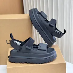 新品 UGG アグ 厚底サンダル レディース ブラック ストラップサンダル