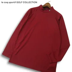 le coq sportif GOLF COLLECTION ルコック ゴルフ 通年 ロゴ刺繍★ 長袖 鹿の子 モックネック シャツ Sz. LL メンズ 大きい