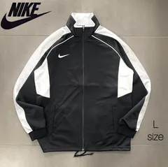 NIKE ナイキ　 ロゴ刺繍 トラックジャケット ジャージジャケット　ブラックL