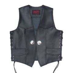 【HEAVY】 オイルレザーベスト BLACK メンズ・レディース