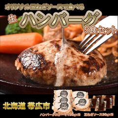 【生】オリジナル玉ねぎソースで食べるハンバーグステーキ5食セット