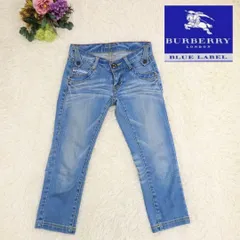 BURBERRY BLUE LABEL　バーバリー ブルーレーベル　デニム　刺繍ロゴ　サイズ24