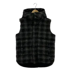 【極美品/希少】TATRAS ダウンベスト　チェック柄　黒　2way 46 極美品/希少】TATRAS ダウンベストチェック柄黒2way 46