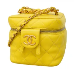 シャネル(Chanel) シャネル バニティバッグ マトラッセ チェーンショルダー ラムスキン イエロー レディース P1075352のサムネイル