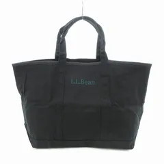 USA製　LLBEAN　エルエルビーン　トートバッグ　キャンバス　ブラック USA製 L L Bean(エルエルビーン) レザーハンドル トートバッグ