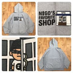 ★NFS限定★ NIGO フルジップ パーカー Lサイズ BAPE full zip hoodie a bathing ape エイプ ベイプ アベイシングエイプ