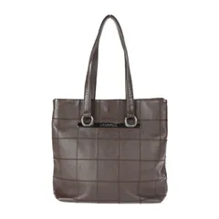 CHANEL シャネル  トートバッグ - キャビアスキン ダークブラウン シルバー金具  チョコバー ショルダーバッグ ワイルドステッチ 9番台 ロゴ 【本物保証】