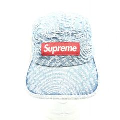 【中古】Supreme 21AW Circles Jacquard Denim Camp Cap インディゴ　シュプリーム[17]