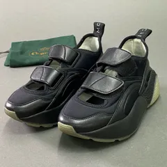 2e26 STELLA McCARTNEY ステラマッカートニー ベルクロ 厚底スニーカー 35 ブラック シューズ イタリア製