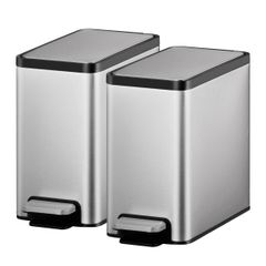EKO ペダル式ステンレスゴミ箱 6Ｌ 2個セット