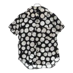 BLACK COMME des GARCONS (ブラックコムデギャルソン) AD2017 ドット総柄 ラウンドカラー 半袖シャツ ショートスリーブ ブラック/ホワイト 1A-B009 レディースのサムネイル