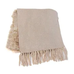 メトリーゼ マフラー ストール ラビットファー ショール ブランド レディース ベージュ MAITRESSE 【中古】