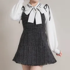 夢展望公式 [新品未使用] ラメツイードキャミワンピース [ブラック] 他カラー別ページ有 dearmyloverose ワンピース その他ワンピース（キャミソール・ベアトップ） 535019-04